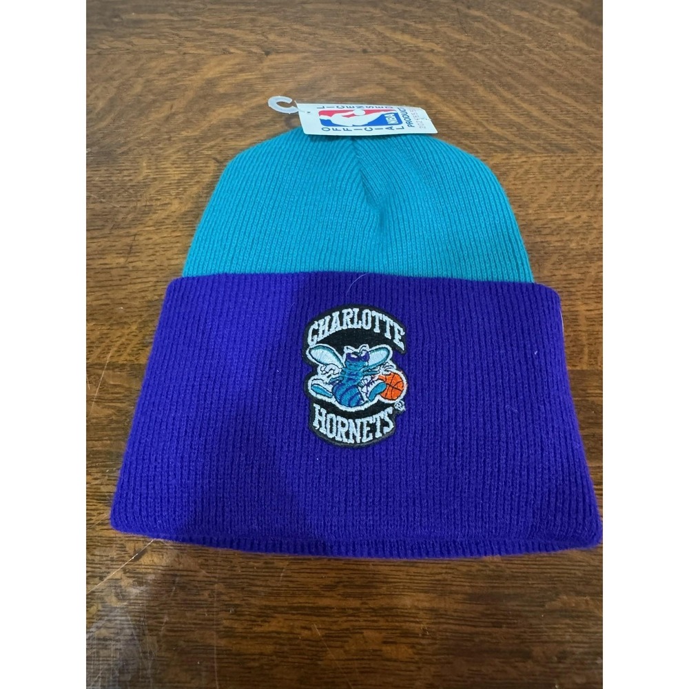 Charlotte Hornets Hat Cuffed Beanie Mens One Size Teal Purple NBA Basketball